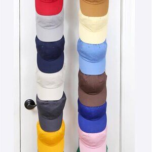 CapRack | Over-The-Door Hat Organizer for Baseball Caps | 2 Straps, Holds 18-36